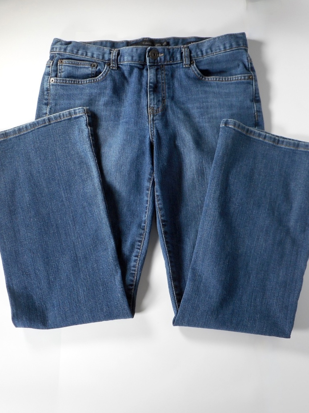 Calvin Klein Jeans Flare Womens Sz 31 12 Denim Blue Y2K Retro Medium Wash